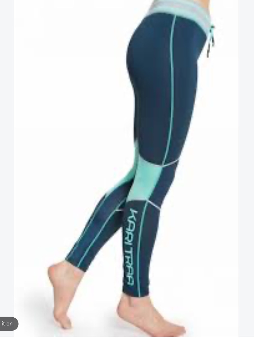 Kari Traa Louise training tights Blue Teal Size Medium